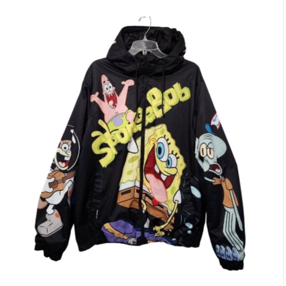 Members Only x Nickelodeon SpongeBob Hooded Jacket Quilted Lining - Picture 2 of 13